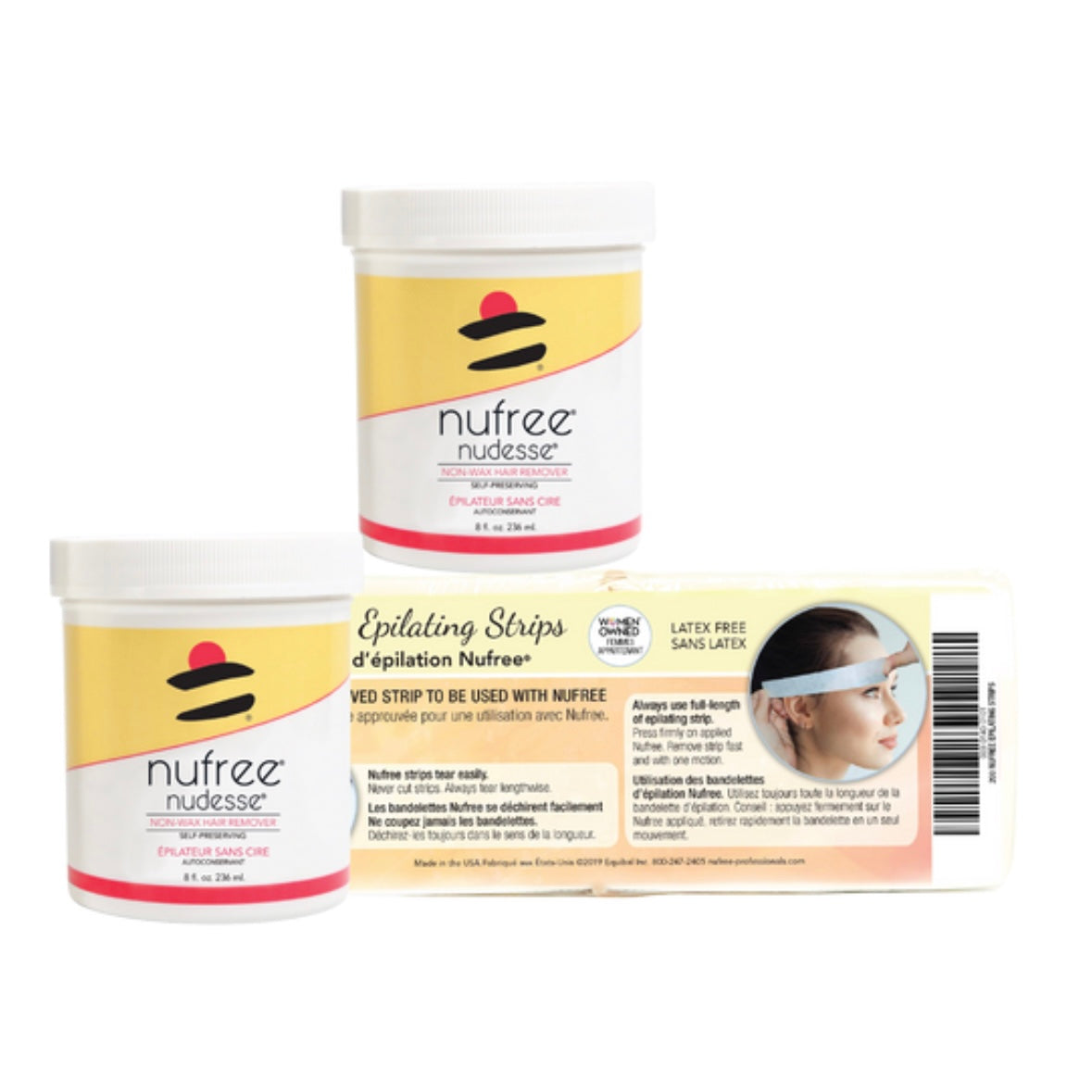 Nufree Jar Packs (non-wax hair removal)