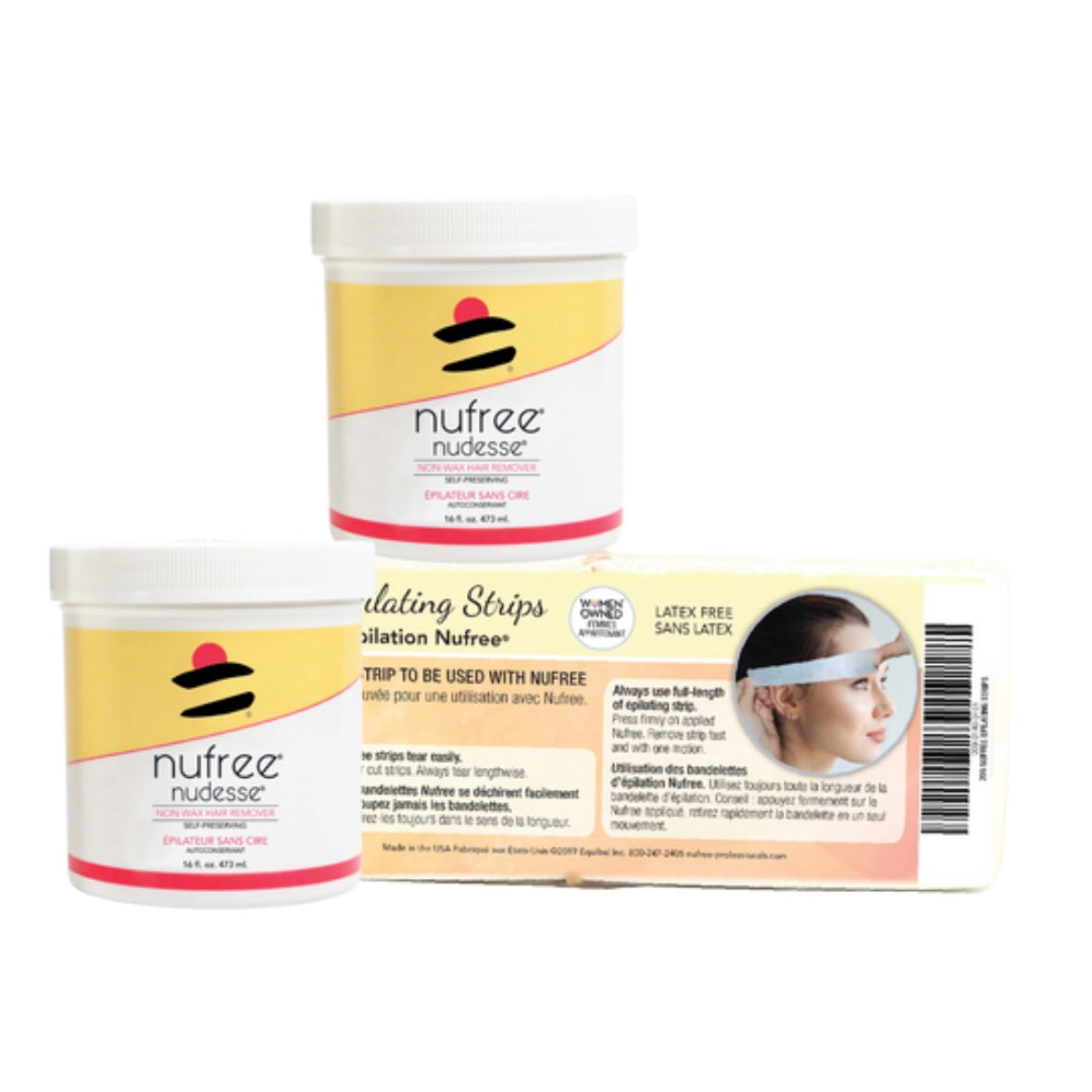 Nufree Jar Packs (non-wax hair removal)