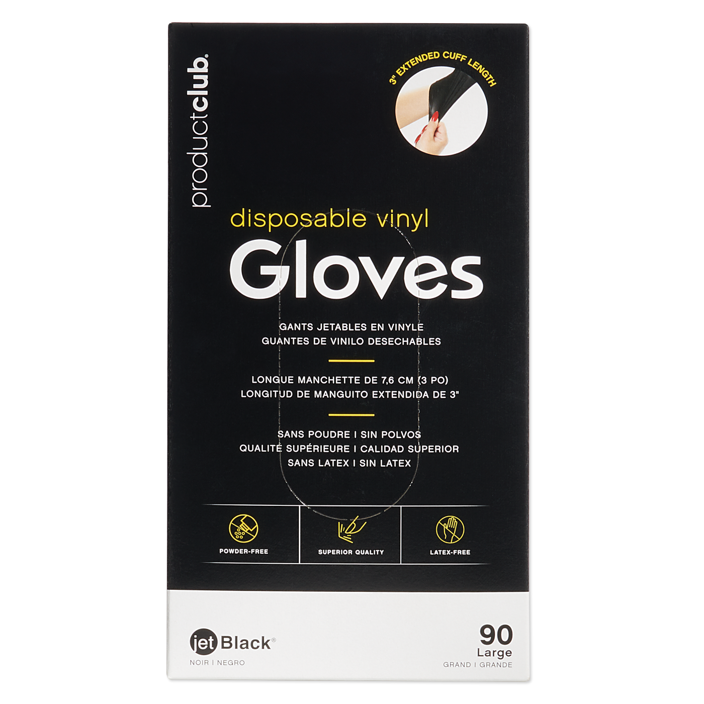 jetBlack Vinyl Gloves 90ct